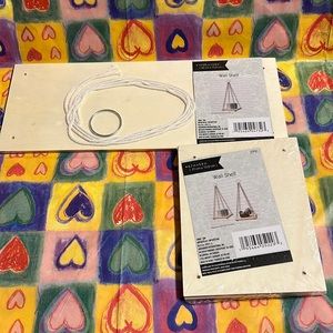 New 3 PC Decorative Hanging Wall Shelves with Rope